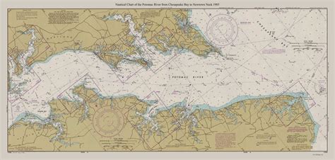 Potomac River Chesapeake Bay To Newtown Neck 1985 Old Map Nautical Chart Ac Harbors 12285 1