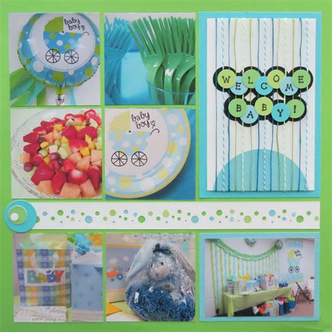 Baby Shower Scrapbook Ideas - Mosaic Moments Photo Collage System