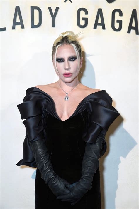 Lady Gagas Black Dress And Fishnets At Dom Perignon Event Ps Fashion