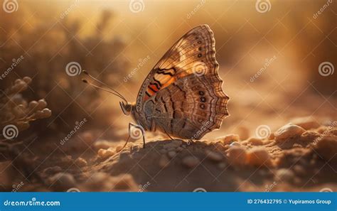 Multi Colored Butterfly Wing In Vibrant Summer Sunlight Generated By Ai