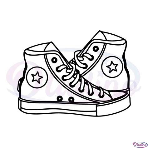 Converse Sneaker Chuck SVG Files For Cricut Sublimation Files Oladino