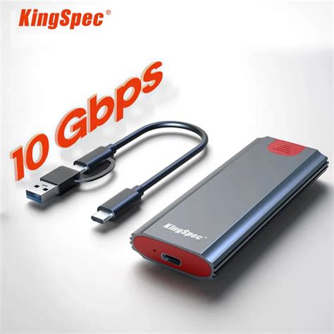 Kingspec M2 Ssd Enclosure Nvme Usb31 Gen 2 10gbps Pcie Ssd Box For M2