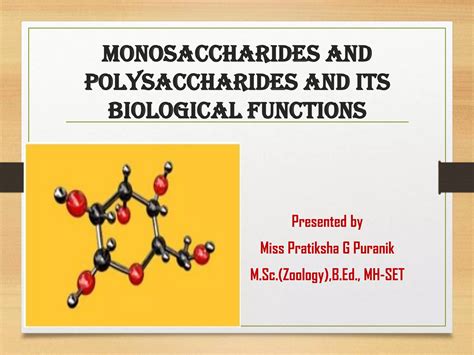 Monosaccharide and polysaccharide its biological functions | PDF