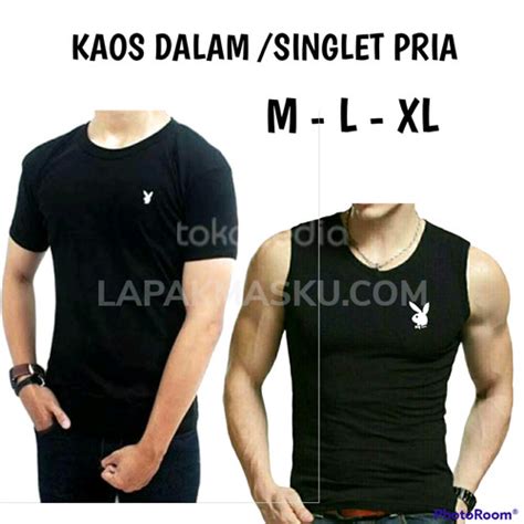 Jual Baju Kaos Dalam Pria Kaos Oblong Singlet Pria Dewasa Kaos Playboy