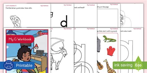 Gr R Phonics Workbook Letter G L Enseignant A Fait