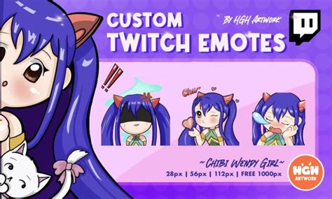 Create Custom Chibi Twitch Emotes For Streamers By Hghartwork Fiverr