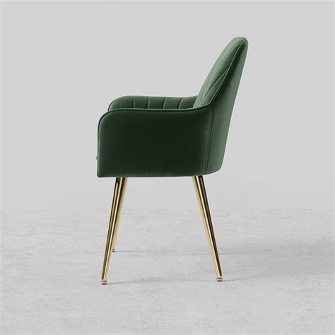 Free Shipping on Modern Dining Chair Green Velvet Upholstered Dining ...