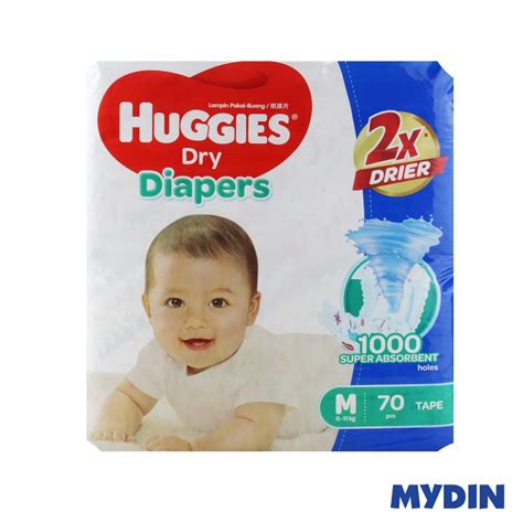 Huggies Dry Diapers Super Jumbo M70 Shopee Malaysia