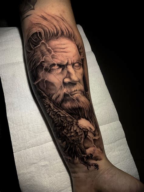 Zeus Greek Greek Gods Tatoo Zeus Portrait Tattoo Art Tattoo Tattoo