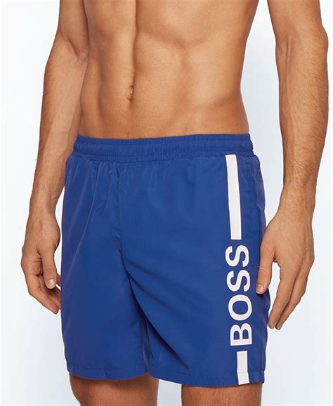 Hugo Boss Boss Men S Dolphin Logo Print Swim Shorts And Reviews Hugo Boss Men Macy S