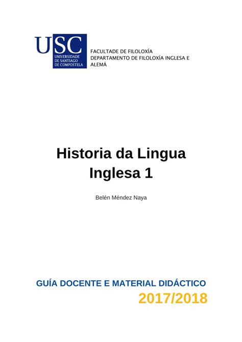 PDF Historia Da Lingua Inglesa 1 2016 2017 DOKUMEN TIPS