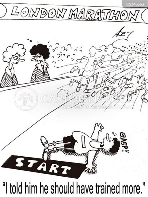 Marathon Runners Cartoons and Comics - funny pictures from CartoonStock