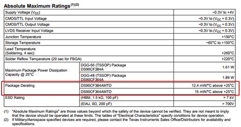 DS90CF384A package thermal resistance - Interface forum - Interface - TI E2E support forums