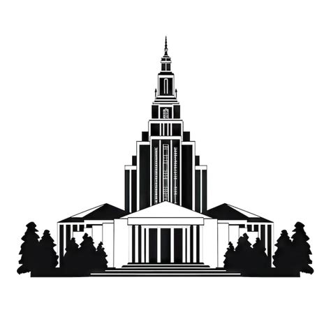 Icono Del Templo De Polonia Palacio De Europa Aislado Silueta De La