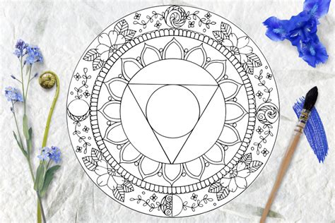 Mandala Da Colorare Chakra Ajna Evolutionmandala