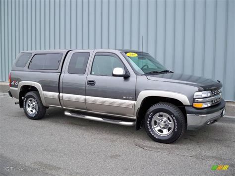 2001 Medium Charcoal Gray Metallic Chevrolet Silverado 1500 Ls Extended Cab 4x4 3571079