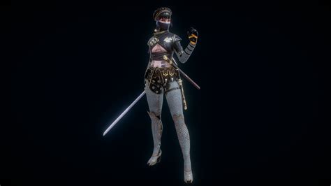 Kunoichi Samurai Buy Royalty Free D Model By Luna Studio