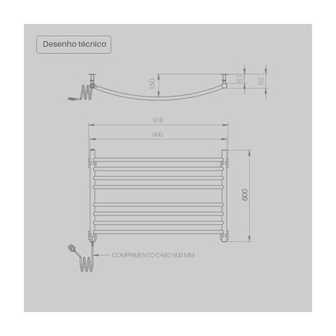 Toalheiro Elétrico Seccare Famiglia Curvo Inox Polido 115W Pergo