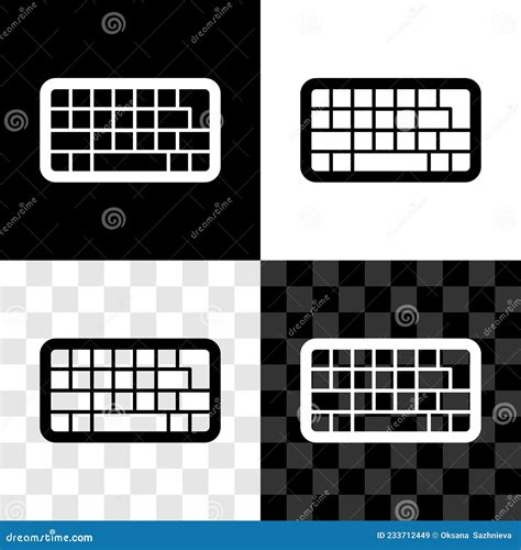 Establecer El Icono De Teclado Del Equipo Aislado En Fondo Transparente