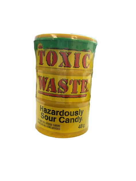 Toxic Waste Hazardously Sour Candy Barrel 48 G Party City