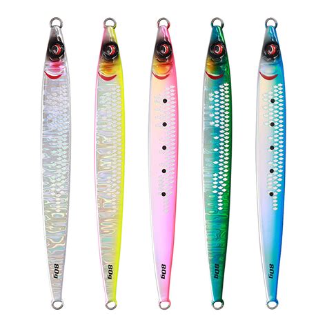 Metal Sardine Jig 60g 80g UV Coating Lead Fishing Lure Metal Jig Lure