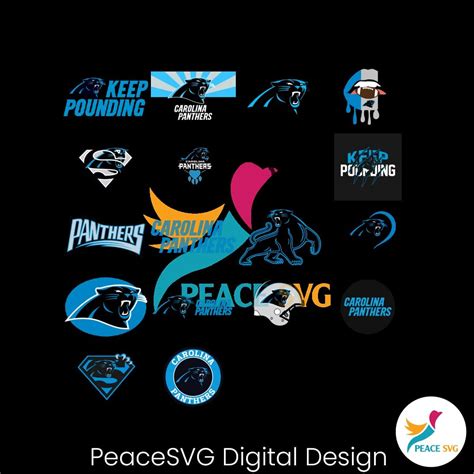 Carolina Panthers Logo SVG Bundle Files PeaceSVG