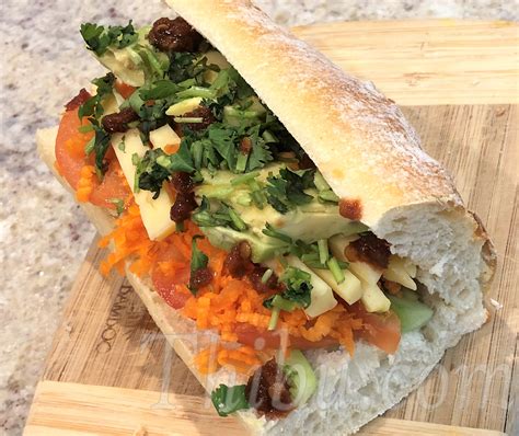 Banh Mi Inspired Vegetarian Sandwiches - Thibu Times