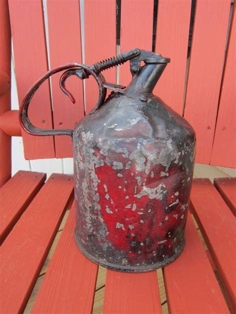 Vintage 1 Gallon Safety Gas Can Geo W Diener Mfg Service Gas Station