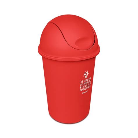 Bote De Basura Contenedor Rojo Residuos Peligrosos Rpbi 45lt Meses Sin Intereses