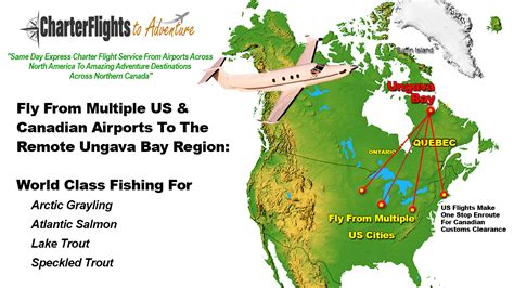 Ungava Bay Quebec Charter Flights to Fishing Adventure