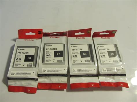 Single Genuine Canon Pfi Bk Black Ink Cartridge Expired Ebay