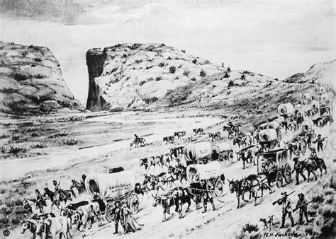 Oregon Trail Emigrants Drawing By Granger Fine Art America