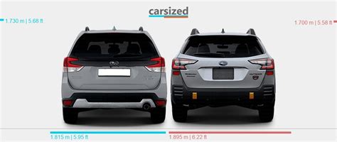 Dimensions Subaru Forester 2018 2021 Vs Subaru Outback 2022 Present