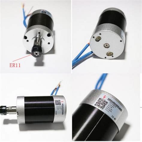 400W Air Cooled Brushless Spindle Motor DC 24V 0 53NM ER11 CNC DIY PCB PMMA