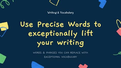 Effective Writing Using Precise Language With 2 Worksheets Education