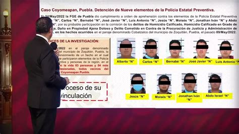 La detención de 9 policías de Coyomeapan llega a la mañanera de AMLO