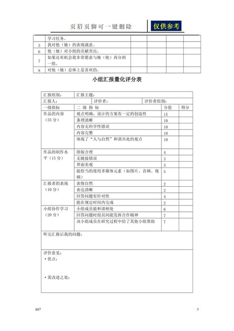 学生课堂表现评价量表54245稻谷文书