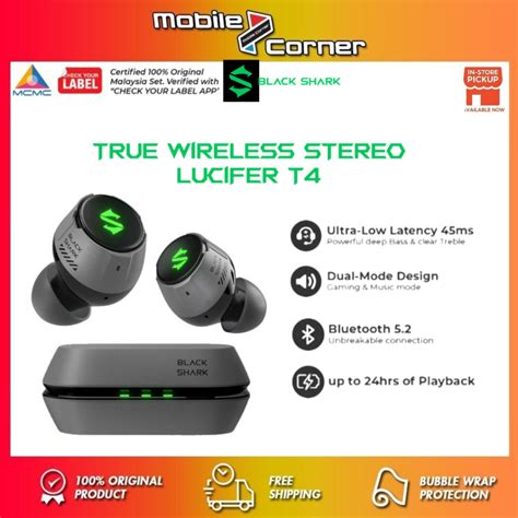 Black Shark Lucifer T4 Gaming Wireless Earbuds Bluetooth 52 Headset