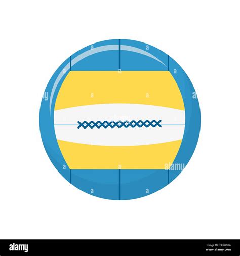 Volley Ball Minimalist Icon Illustration Cartoon Character Flat