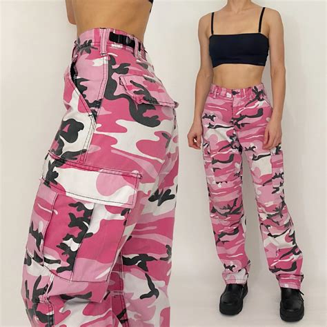 Pink Camo Cargo Pants Size Xsmall Waist 24 26 Depop In 2021