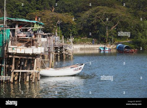 Stilt Houses In Fishing Village Ma Wan Hong Kong China Stock Photo