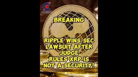 Breaking Ripple Wins Sec Lawsuit After Judge Rules Xrp Is Not A