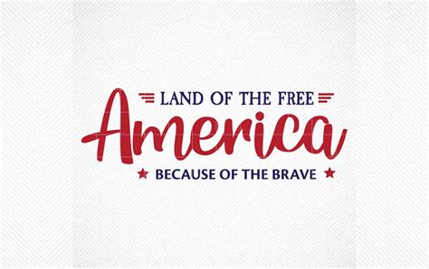 Land Of The Free Because Of The Brave Graphic By Svg Den Creative Fabrica