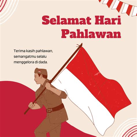 Contoh Gambar Poster Hari Pahlawan Nasional Simple Indozone