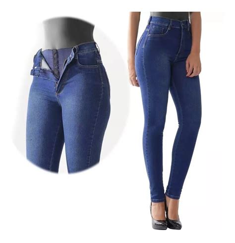 Calça Jeans Feminina Super Lipo 986 Azul Sawary Lycra Cinta R 98 80