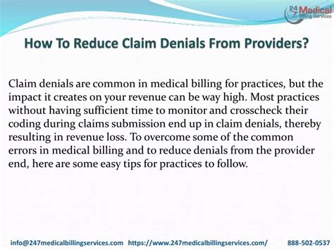 Ppt How To Reduce Claim Denials From Provider Pdf Powerpoint