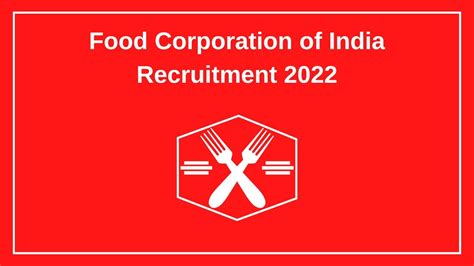 Food Corporation Of India Recruitment