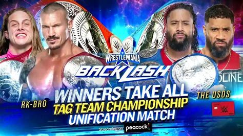 Wwe K Rk Bro Vs The Usos Title Vs Title Unification Match