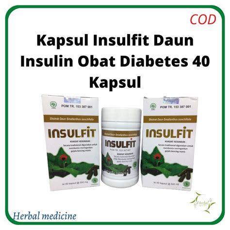 Kapsul Insulfit Daun Insulin Obat Diabetes Kapsul Lazada Indonesia