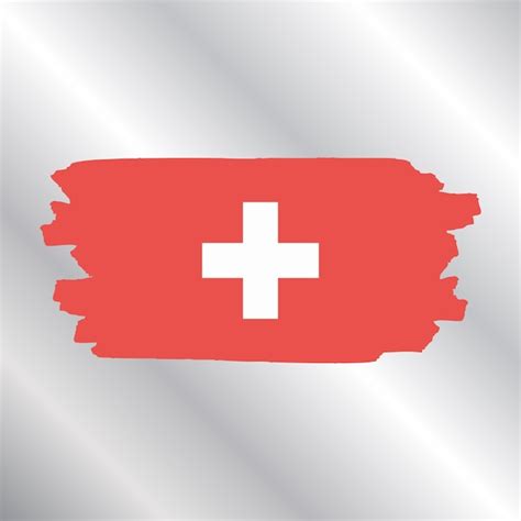 Ilustración de la plantilla de la bandera de suiza Vector Premium